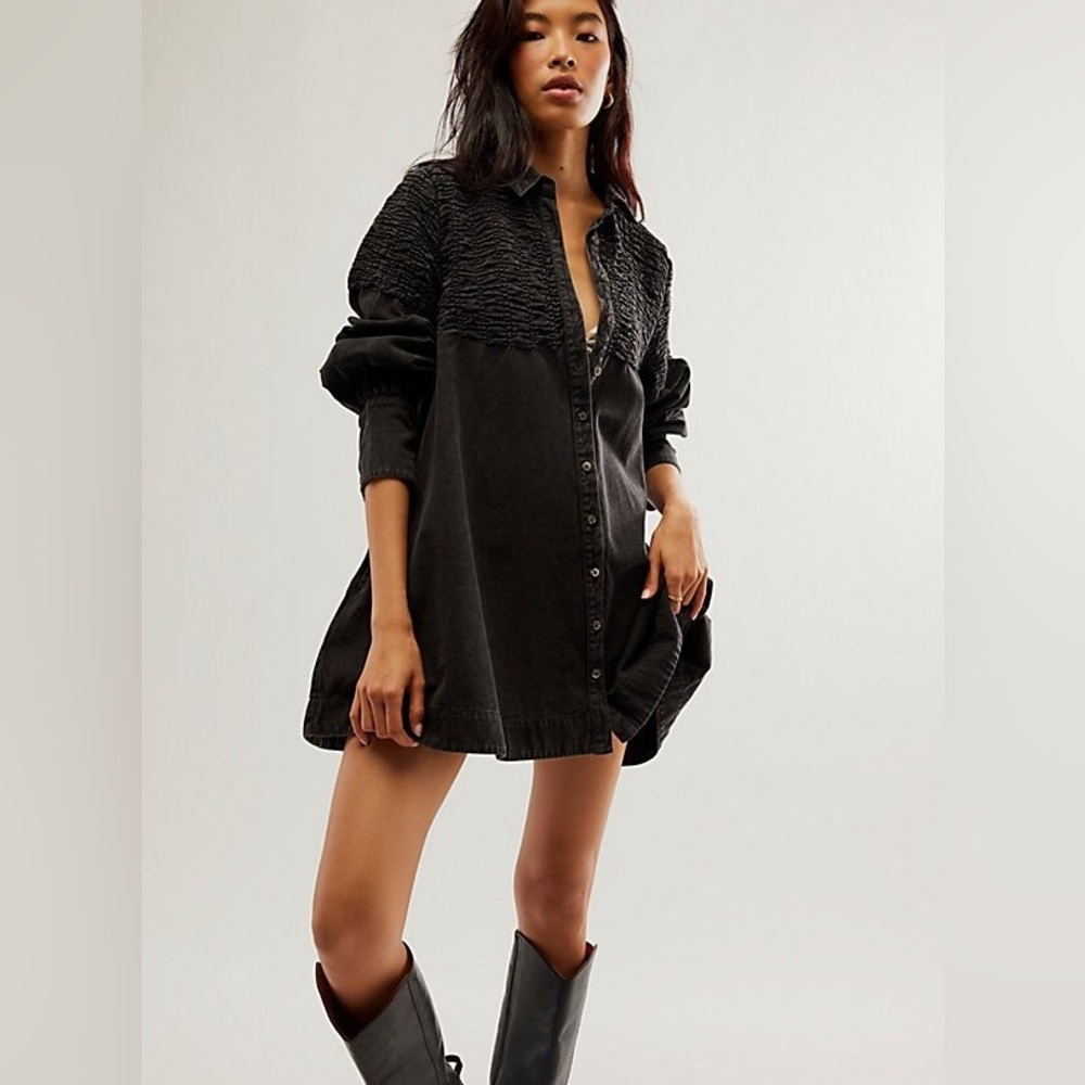 NWT Free People Denim Find Me Now Dress